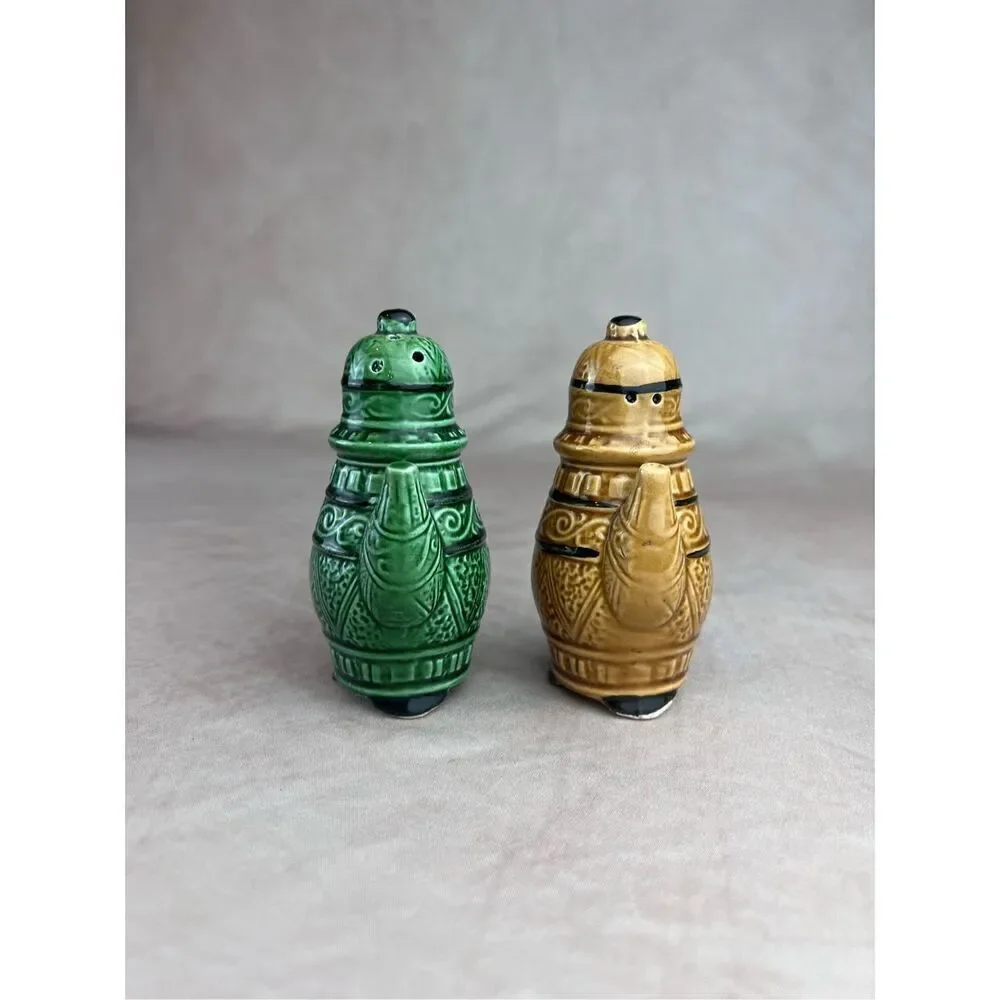 Vintage Mod MCM Salt and Pepper Shakers 1970s 1960s